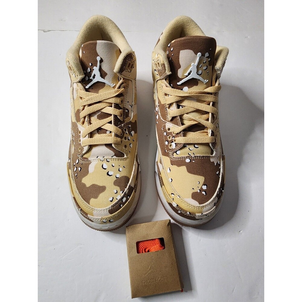 WNBA x Nike Air Jordan 3 Retro Tex Shoes Womens 9 Camo Dark Driftwood NWOB